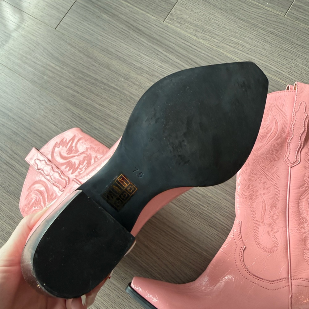 Jeffery Campbell pink leather cowboy boots - Picture 4 of 5